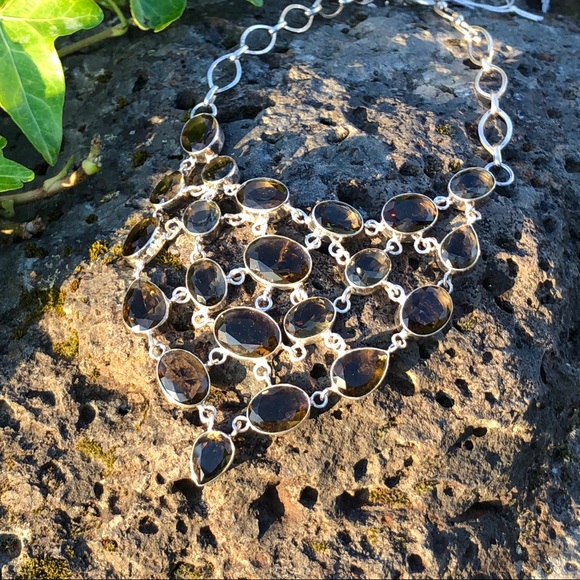 SOLD Smokey topaz necklace - Picture 5 of 8